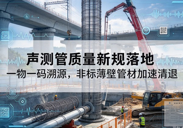 丁青声测管质量新规落地，一物一码溯源，非标薄壁管材加速清退